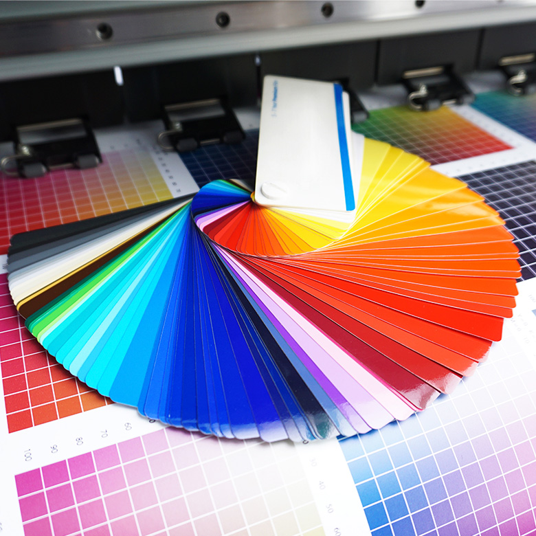 Farbfächer und Druckausgabe